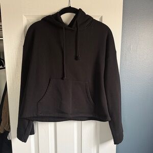 Z Supply crop wide arm black hoodie